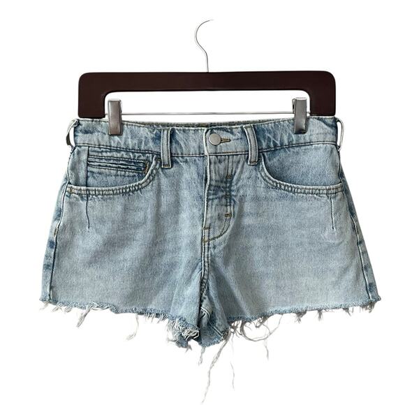Pilcro Anthropologie Devon Denim Shorts 25 Button Fly Distressed Light Wash - Picture 2 of 12